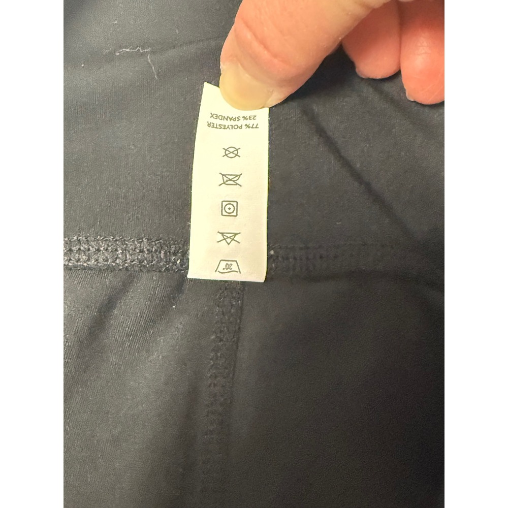 Women's Black High Waisted Athletic Leggings with Side Pockets Size Small J4 - Picture 6 of 6